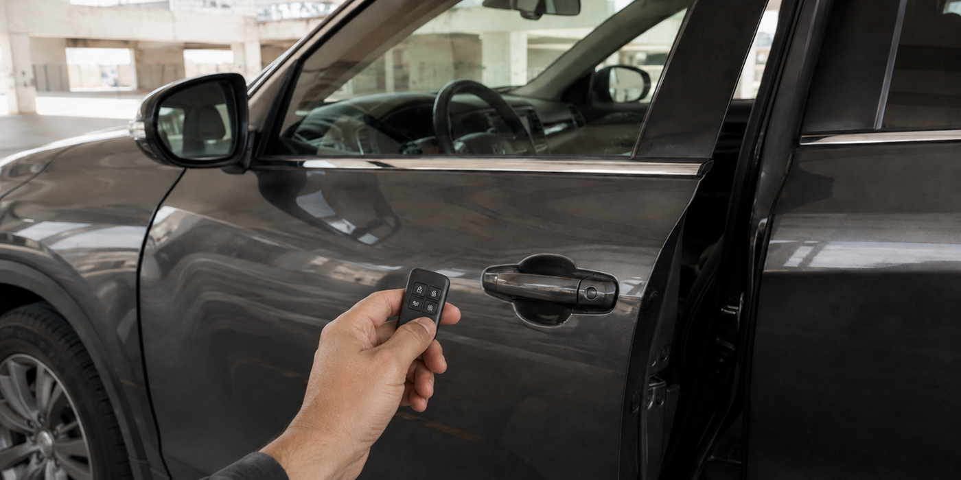 Car key and door opening